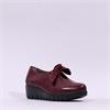 Wonders San Marino Bow Tie Wedge - Burgundy Leather